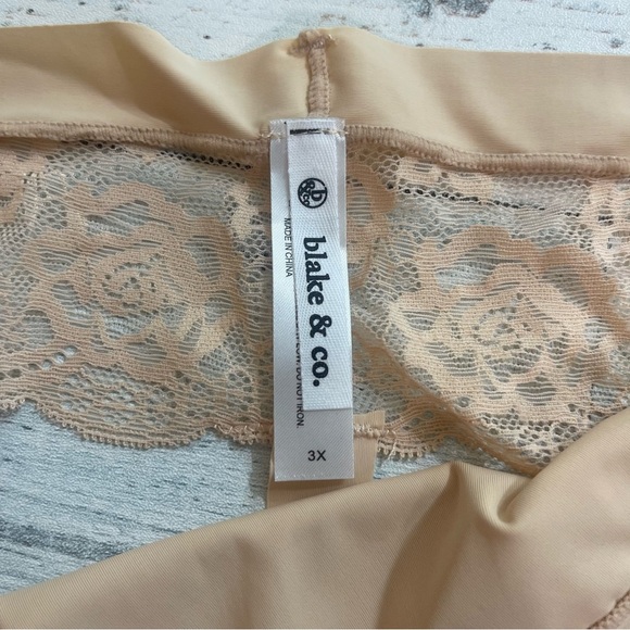 Blake & Co Plus Size 3 Pair Nylon Spandex Lace Thongs  3X NEW - Picture 7 of 15